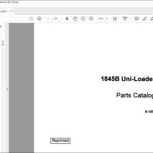 Case 1845B Uni-Loader Parts Catalog Manual 8-1852 - PDF DOWNLOAD