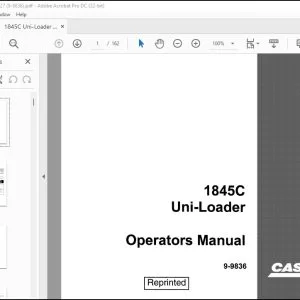 Case 1845C Uni-Loader Operators Manual 9-9836 - PDF DOWNLOAD