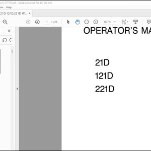 Case 21D 121D 221D Wheel Loaders Operator's Manual 6-27772 - PDF DOWNLOAD