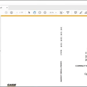 Case 21E Series 3 121E Series 3 221E Series 3 321E Series 3 COMPACT WHEEL LOADERS Operator's Manual - PDF