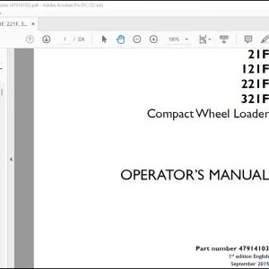 Case 21F 121F 221F 321F Compact Wheel Loader Operator's Manual 47914103 - PDF DOWNLOAD