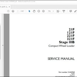 Case 21F 121F 221F 321F Stage IIIB Compact Wheel Loader Service Manual 51650968 - PDF DOWNLOAD