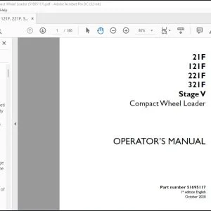 Case 21F 121F 221F 321F Stage V Compact Wheel Loader Operator's Manual 51695117 - PDF DOWNLOAD
