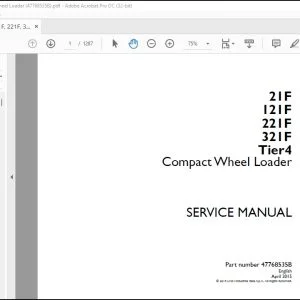 Case 21F 121F 221F 321F Tier4 Compact Wheel Loader Service Manual 47768535B - PDF DOWNLOAD