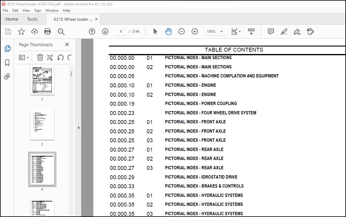 Case 21F Compact Wheel Loader STD ZB - Tier 4 Parts Catalog Manual