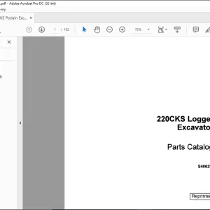 Case 220CKS Logger Excavator Parts Catalog Manual S406297 - PDF DOWNLOAD