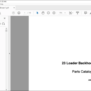 Case 23 Loader Backhoe Parts Catalog Manual A986 - PDF DOWNLOAD