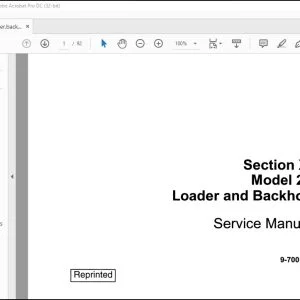 Case 23 Loader & Backhoe Service Manual 9-70011H - PDF DOWNLOAD