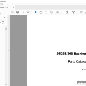 Case 26 26B 26S Backhoe Parts Catalog Manual G1109 - PDF DOWNLOAD