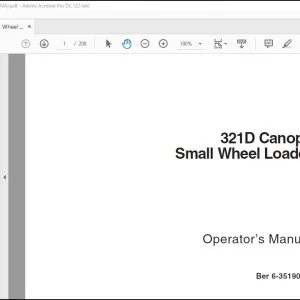 Case 321D Canopy Small Wheel Loader Operator's Manual 6-35190NA - PDF DOWNLOAD