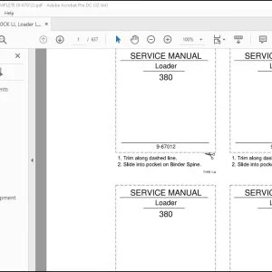 Case 380 Loader Service Manual 9-67012 - PDF DOWNLOAD