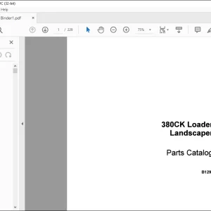 Case 380CK Loader Landscaper Parts Catalog Manual B1296 - PDF DOWNLOAD