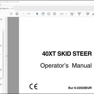 Case 40XT Skid Steers Operator's Manual 6-22020EUR - PDF DOWNLOAD