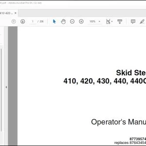 Case 410 420 430 440 440CT Skid Steer Operator's Manual 87739574 - PDF DOWNLOAD