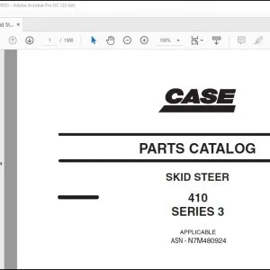 Case 410 Series 3 Skid Steer Parts Catalog Manual 87632288 - PDF DOWNLOAD
