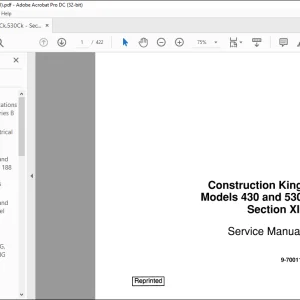 Case 430 & 530 Construction King (Section XII) Service Manual - PDF DOWNLOAD