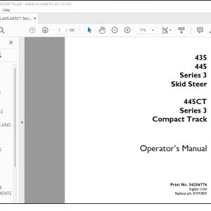 Case 435 445 Series 3 Skid Steer 445CT Series 3 Compact Track Operator's Manual 84286776 - PDF DOWNLOAD