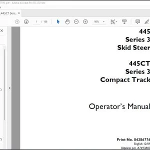 Case 435 445 Series 3 Skid Steer 445CT Series 3 Compact Track Operators Manual 84286776 - PDF DOWNLOAD