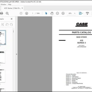 Case 435 SERIES 3 Skid Steer Parts Catalog Manual 87632292 - PDF DOWNLOAD