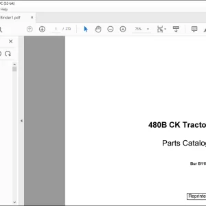 Case 480 CK Tractor Parts Catalog Manual B1195 - PDF DOWNLOAD
