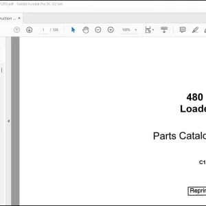 Case 480C Loader Parts Catalog Manual C1295 - PDF DOWNLOAD