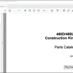 Case 480D 480LL Construction King Parts Catalog Manual 8-1103 - PDF DOWNLOAD