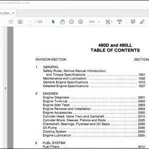 Case 480D & 480LL Loader Backhoe Service Manual 9-69260 - PDF DOWNLOAD