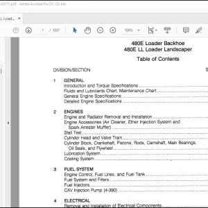 Case 480E Loader Backhoe 480E LL Loader Landscaper Service Manual 8-19400 - PDF DOWNLOAD