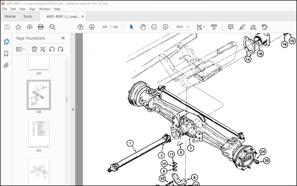 Case 480f And 480f Ll Construction King Loader Backhoe Parts Catalog Manual 8 6221 Pdf Download 0273