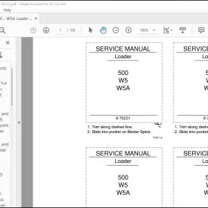 Case 500 W5 W5A Loader Service Manual 9-76231 - PDF DOWNLOAD