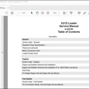 Case 521D Loader Service Manual 6-40745 - PDF DOWNLOAD