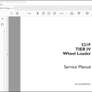 Case 521F Tier IV Wheel Loader Service Manual 84581916A - PDF DOWNLOAD