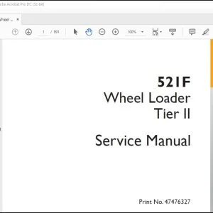 Case 521F Wheel Loader Tier II Service Manual 47476327 - PDF DOWNLOAD