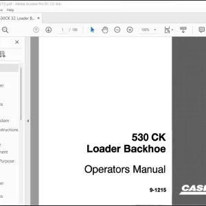 Case 530CK Loader Backhoe Operators Manual 9-1215 - PDF DOWNLOAD