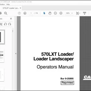 Case 570LXT Loader & Loader Landscaper Operators Manual 9-25895 - PDF DOWNLOAD