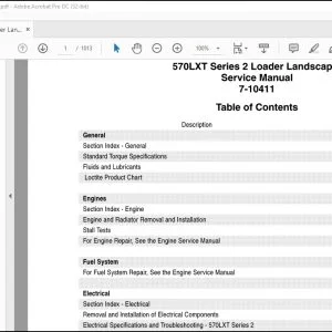 Case 570LXT Series 2 Loader Landscaper Service Manual 7-10411 - PDF DOWNLOAD