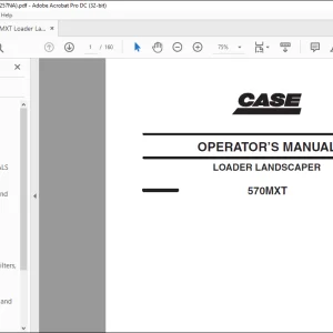 Case 570MXT Loader Landscaper Operator's Manual 87612257 - PDF DOWNLOAD
