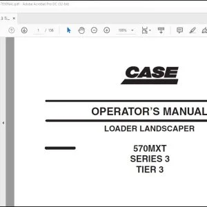 Case 570MXT Series 3 Tier 3 Loader Landscaper Operator's Manual 87657959 - PDF DOWNLOAD