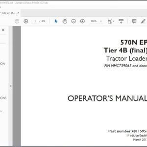 Case 570N EP Tier 4B (final) Tractor Loader Operator's Manual 48115957 - PDF DOWNLOAD