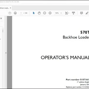 Case 570T Backhoe Loader Operator's Manual 51571614 - PDF DOWNLOAD