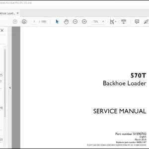 Case 570T Backhoe Loader Service Manual 51590702 - PDF DOWNLOAD