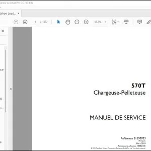 Case 570T Chargeuse-Pelleteuse Manuel De Service 51590703 - PDF DOWNLOAD