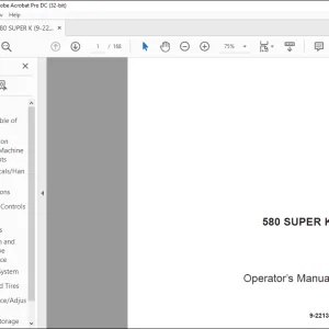 Case 580 SUPER K Loader Backhoe Operator's Manual 9-22131 - PDF DOWNLOAD