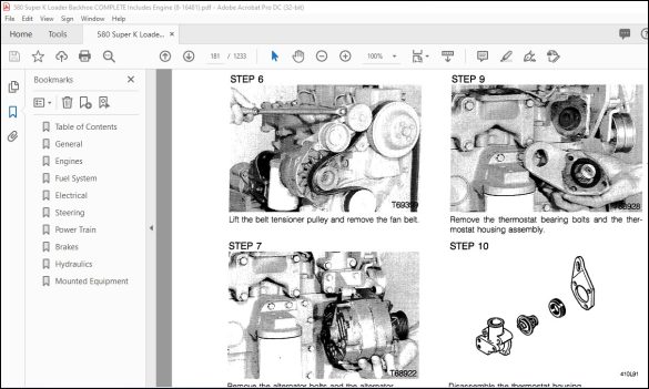 Case 580 Super K Loader Backhoe Service Manual 8-17551 - PDF DOWNLOAD ...