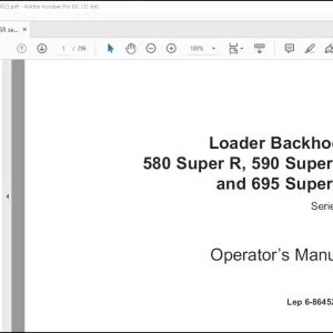 Case 580 Super R 590 Super R & 695 Super R Series 2 Operator's Manual 6-86452 - PDF DOWNLOAD