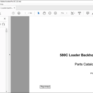 Case 580C Loader Backhoe Parts Catalog Manual F1283 - PDF DOWNLOAD
