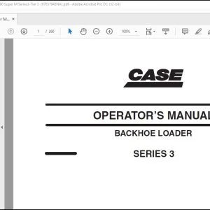 Case 580M 580 Super M 580 Super M+ 590 Super M 590 Super M Series 3 Backhoe Loader Operator's Manual - PDF