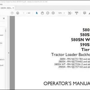 Case 580N 580SN 580SN WT 590SN Tier 3 Tractor Loader Backhoe Operator's Manual 48188147 - PDF