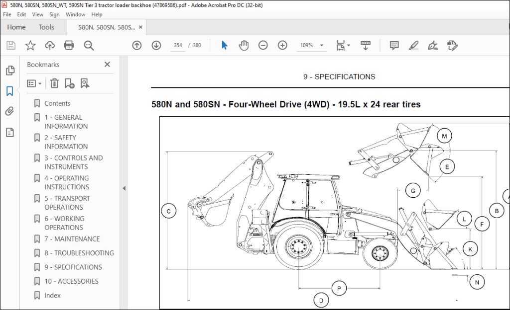 Case 580N 580SN 580SN WT 590SN Tier 3 Tractor Loader Backhoe Tier 3 ...