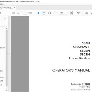 Case 580N 580SN-WT 580SN 590SN Loader Backhoe Operator's Manual 84482502 - PDF DOWNLOAD